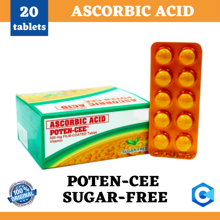 Potencee Ascorbic Acid 500mg FilmCoated Tablet SugarFree 20 Tablets