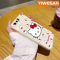 YIWESAN เคสสำหรับ Huawei P10 Plus ลายการ์ตูนเฮลโลคิตตี้,เคสแบบบางสวยงามดีไซน์ใหม่เคสโทรศัพท์ขอบสี่เหลี่ยมเคสนิ่มปลอกซิลิโคนเคสกันกระแทก