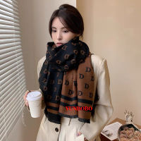 luxury double-sided letter scarf women winter warm cashmere shawl scarf printed soft thin blanket holiday gift
