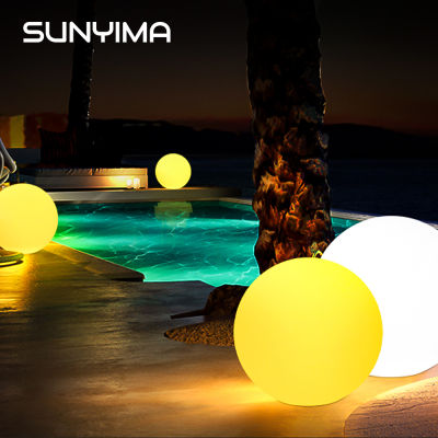 SUNYIMA 1Pcs Glowing Ball remote control LED light Solar Powered Glow Globe Ball Inflatable Swimming Pool Lights