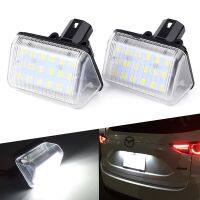 2x Canbus Error Free Led Number Plate Light Bulb For Mazda CX-5 CX-7 6 CX 5 7 Speed 6 3528 18SMD License Plate Lamp White 6000K