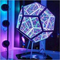 Dodecaedron Color Art Light, Fantasy Geometry Space LED Art Lamp, USB Charging Christmas Gifts Decorations