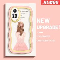 เคส JIUMOO สำหรับ Xiaomi Redmi Note 11 Pro 5G Note 11e Pro เคสแฟชั่นดีไซน์ใหม่ Belakang Gadis สร้างสรรค์เคสโปร่งใสลายกล้องถ่ายรูปซิลิกาเจลฝาครอบป้องกันขอบคลื่น Colour เคสมือถือกันกระแทกแบบใสนิ่ม