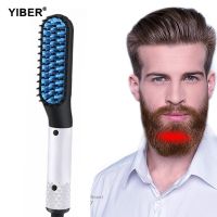 2.0 Beard Hair Straightener Hairdressing Comb Electric Straightening Flat Iron Men  39;s Styling Heating 【hot】▫☸△