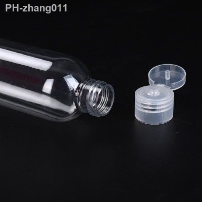 Empty Plastic Refillable Bottles Transparent Pack Clamshell Bottle Flip Top Cap Packaging Container 12 Capacities