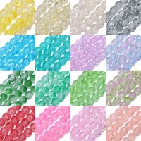 Transparent Snow Cracked Crystal Stone Beads 8MM For Jewelry Making Colorful Spacer Loose Round Glass Beads Wholesale Finding