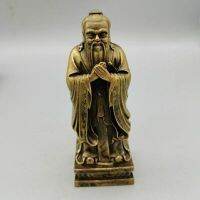 เครื่องประดับรูปปั้นทองเหลือง Confucius ภาพ Confucius ช่วยให้การศึกษาช่วยในการสอบได้รับภูมิปัญญา