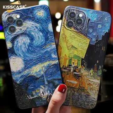 Van Gogh Starry Night Soft Silicone 3D Phone Case For iPhone 15 14 11 Pro  Max XR