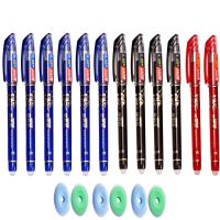 School Writing Supplies Stationery Pens Office Kawaii Erasable Gel Pen Set Blue/Black Ink Ballpoint Refills Rods Washable Handle Pens