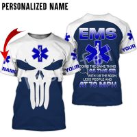 Emergency Medical Service EMS 3D Printed 2022 New Fashion Summer Harajuku T-shirt Unisex Top O-Neck Short Sleeve E35