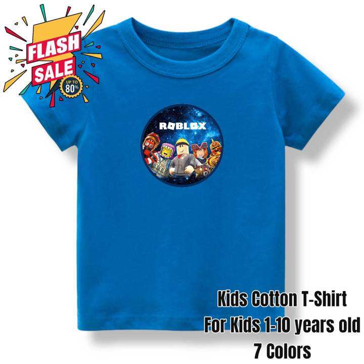 Childrens Roblox Gaming Printed T Shirt Kids Short Sleeve Casual Summer Top  Tee