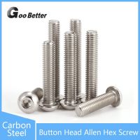 {Haotao Hardware} M5 M6 M8 M10 M12 Head Allen Hex สกรูนิกเกิลชุบรอบหัว Hex สกรูซ็อกเก็ต Hex สกรู