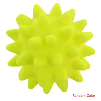 ลูกบอลของเล่นฝึกเคี้ยวลูกบอลพีวีซีสัตว์เลี้ยงส่งเสียงดังแบบสุ่มสีทำความสะอาดของเล่นแบบเด้งได้สูง