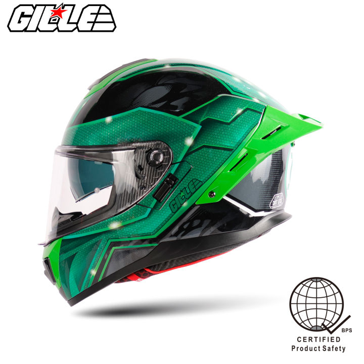 Gille Helmet 883 FALCON GREEN LANTERN Motorcycle Helmets Full Face Dual