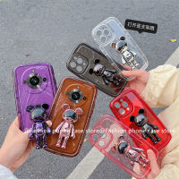 Phone Case เคส Realme11Pro Realme11Pro+ 5G เคสสีน้ำมันใสพื้นที่รองรับหมี2023ซิลิโคนนิ่มกันกระแทกปกป้องทุกอย่าง