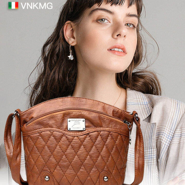 viviking Crossbody Bag Middleaged Ladies' Collection of Small Bucket