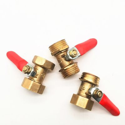 1/4 3/8 1/2 BSP Female Thread Mini Ball Valve Brass Connector Joint Copper Fitting Coupler Adapter Water Air Oil