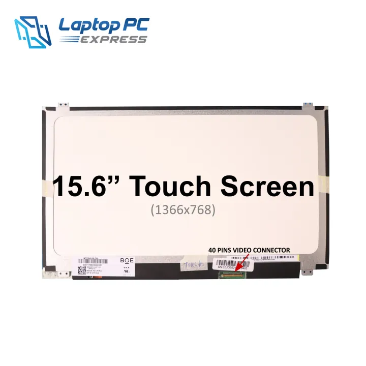 BOE 15.6" LED LCD Touch Screen Replacement – NT156WHM-T00, HXNNJ, 0HXNNJ (1366x768, Glossy)