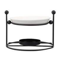 1pc Table-top Iron Scented Burner Simple Candle Stand Chic Candleholder Black