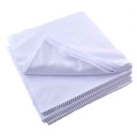 100pcs White 20x20cm Sublimation Microfiber cleaning cloth eye glasses cleaning cloth screen lens cloth Black white Lens Cleaners