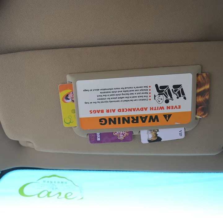 car-sun-visor-organizer-temporary-parking-card-holder-dash-board-paste-mount-auto-interior-storage-card-clip-stowing-tidying