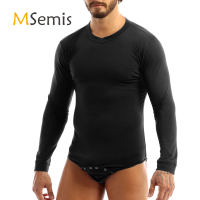 Swimwear Mens Lingerie Babies Diaper Lover Bodysuit Round Neck Long Sleeves Pressed Crotch T-shirt Bodysuit Romper Pajamas