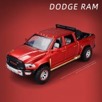 1:32 Dodge Ram Trx Pickup โมเดลแบบจำลองรถจากโลหะอัลลอยด์โมเดลรถเหล็กเสียงและแสงดึง Childs รถของเล่นสำหรับเด็กผู้ชาย S