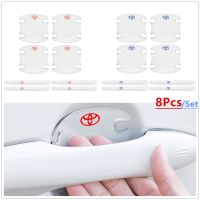 Hot New 8Pcs Car Toyota Transparent Door Handle Cup Anti Scratches Stickers Protector Film For Corolla Camry Rav4 Yaris Auris zhi