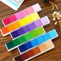 Colorful Inkpad Non-Toxic Gradient Color Ink Pad Inkpad Rubber Stamp Oil Based Finger Print Nice Kids Toys For Rubber Stamp