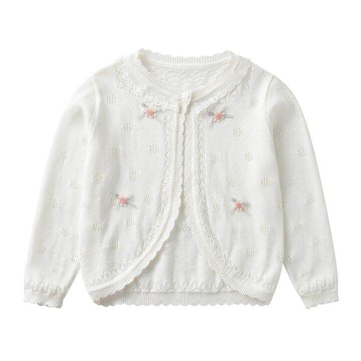 spring-and-autumn-newborn-infant-girl-knitted-shawl-one-button-thin-knitted-coat-lace-edge-cotton-sweater-knitted-sweater