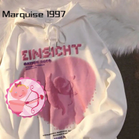 Marquise1997 เสื้อฮู้ด เสื้อแขนยาวอบอุ่น หลวมและสบาย ทันสมัย ชิค ทันสมัย ล้ำสมัย JN220453 42Z231020