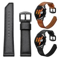 ✤❖۩ Czarny metalowy skórzany pasek zapinany do zegarka HUAWEI GT 2 46mm 42mm Sport Active Classic Edition/HONOR Magic pasek do zegarka