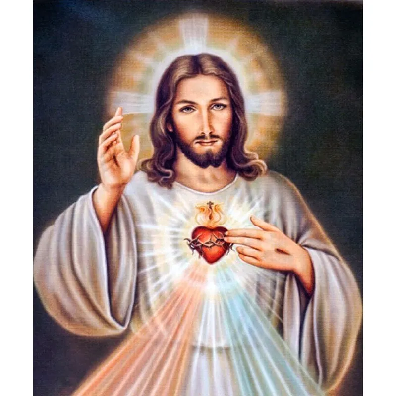 5d Diy Diamond Painting Religion Jesus Cross Stitch Full Drill