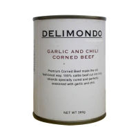 เดลิมอนโด  Delimondo เนื้อวัวปรุงรสกระเทียมและพริกแสนอร่อย สำหรับคนชอบเนื้อ Garli Chili Corned Beef 380 g