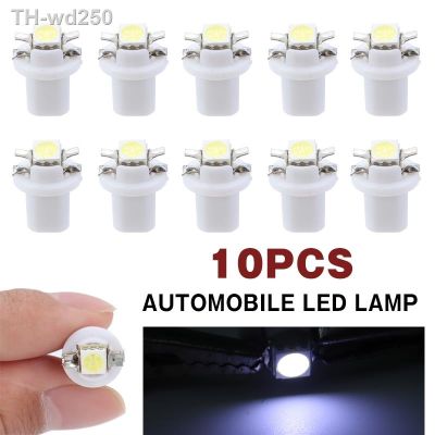 10pcs White T5 B8 5D LED Lamp 12V Durable Car Dashboard Shifter Light Portable Reading Bulb Auto Instrument Lamps