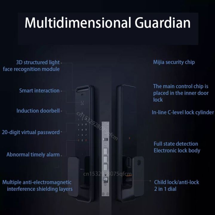 xiaomi-mijia-smart-ล็อคประตูบ้านอัจฉริยะด้วยรหัสผ่านเครื่องสแกนเนอร์บลูทูธลายนิ้วมือล็อคประตูอัจฉริยะด้วย3d