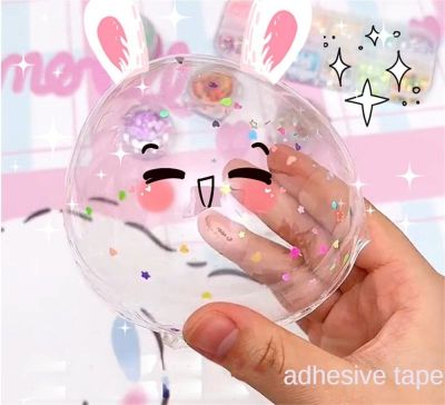 ∋♗ Multipurpose Nano Tape with Straws Beads for DIY Craft Children Pinch Toy Making Blowing Bubble Sticky Traceless Nano Tape