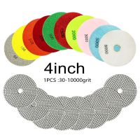 4 Diamond Polishing Pads Wet/Dry Granite Concrete Marble Glass Stone Sanding Discs Hook And Loop Grinding Tool