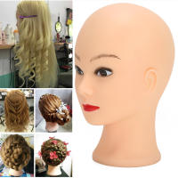 Mannequin Head 49Cm Real Cosmetology Training Bald Manikin Head for Training for Wig Shop