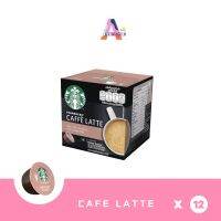 STARBUCKS เนสกาแฟ โดลเช่ กุสโต้ แคปซูลกาแฟ STARBUCKS CAFFÈ LATTE สตาร์บัคส์ คาเฟ่ลาเต้ แคปซูลสตาร์บัค 12 แคปซูล/กล่อง (3กล่อง)