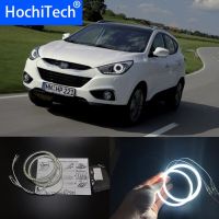 Hochitech ไฟ Smd สว่างพิเศษ Led สีขาวสำหรับ Hyundai Ix35 2010 2012 Drl การวิ่งเวลากลางวันชุดแหวนทรงกลด12V 2600lm