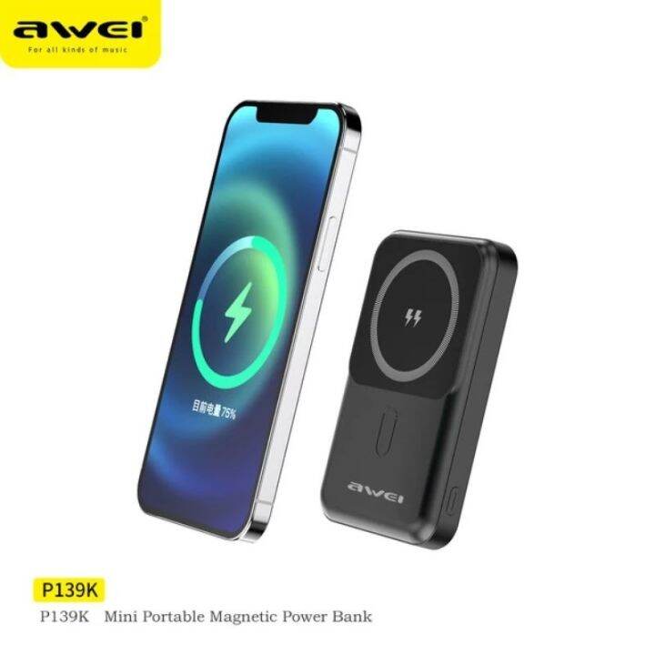 Awei P139K Portable Powerbank 10000mAh Wireless Power Bank