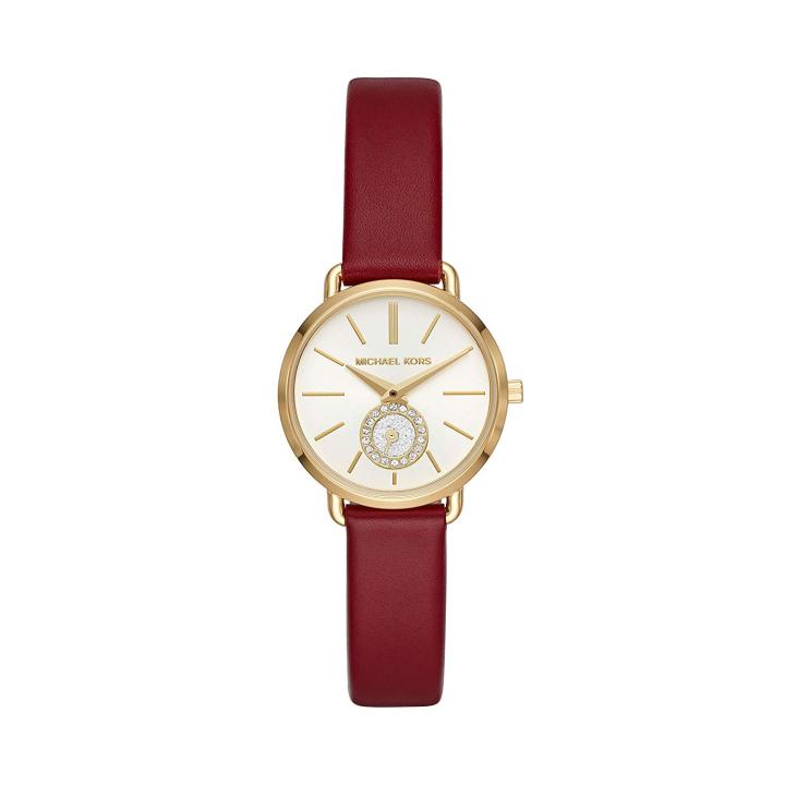 Freeship] Đồng hồ nữ MICHAEL KORS dây da đỏ cherry sang trọng model MK2751  