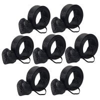 7Pcs Fishing Rod Cover,Casting/Spinning Fishing Rod Socks Braided Mesh Rod Sleeve Cover Protector Pole Gloves