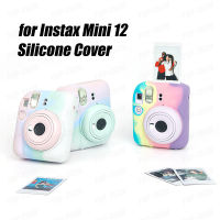 ซิลิโคนแขนกล้องสำหรับ Instax Mini 12กันฝุ่นนิ่มเคสปกคลุมกระเป๋ากล้องอุปกรณ์ถ่ายภาพ