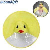 Creative Kids Rain Cover Cute Cartoon Duck UFO Childrens Raincoat Boys And Girls Umbrella Hat Windproof Poncho Rain Gear Hot