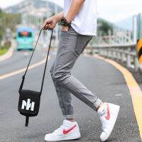 CODshengxi8 Summer Korean Version Trendy Ankle-Length Jeans Mens Slim-Fit Feet Pants Casual All-Match Stretch Thin Teenager