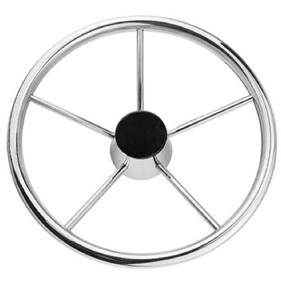 Boat Steering Wheel Stainless Steel 5 Spoke for Most Marine Yacht Boat Boating Equipment Accessories