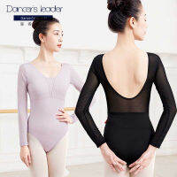 Dance Leotard ผู้หญิง Aerialist Yoga Practice Elegant Ballet Wear V Collar Backless นักกายกรรม Leotard ชุดว่ายน้ำ o Ballerina Wear