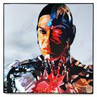 Cyborg ไซบอร์ก​ Justice League​ ซุปเปอร์ฮีโร่ SuperHero DC Comics รูปภาพ​ติดผนัง pop art พร้อมกรอบและที่แขวน กรอบรูป แต่งบ้าน ของขวัญ